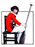 "Girl with Oar in Chair," Country Gentleman Cover, August 23, 1924-E. Troth-Giclee Print