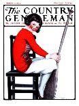 "Girl with Oar in Chair," Country Gentleman Cover, August 23, 1924-E. Troth-Giclee Print