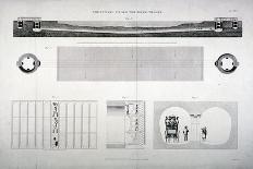 Plan, Sections and Elevations of the Thames Tunnel, London, 1835-E Turrell-Stretched Canvas