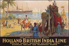 Holland British India Line Poster-E.V. Hove-Premium Giclee Print