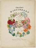 Presentation Page, Flower Garland and Humming Bird, from Flora's Dictionary, 1838-E. W. Wirt-Giclee Print