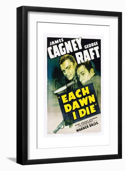 EACH DAWN I DIE, from left: James Cagney, George Raft, 1939.-null-Framed Premium Giclee Print