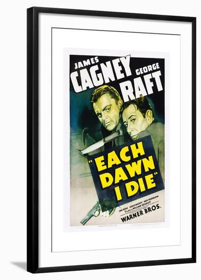 EACH DAWN I DIE, from left: James Cagney, George Raft, 1939.-null-Framed Premium Giclee Print