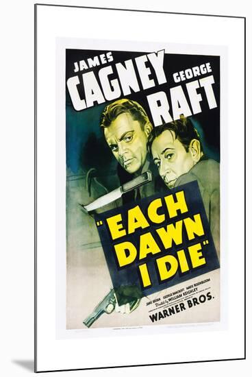 EACH DAWN I DIE, from left: James Cagney, George Raft, 1939.-null-Mounted Premium Giclee Print