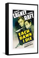 EACH DAWN I DIE, from left: James Cagney, George Raft, 1939.-null-Framed Stretched Canvas