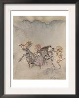 Each One Tripping On His Toe Will Be Here With Mop And Mow-Arthur Rackham-Framed Art Print