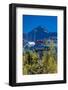 Eads Auto, Seward Alaska - a car in the trees under a large mountain-null-Framed Photographic Print