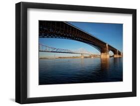 Eads Bridge on the Mississippi River, St. Louis, Missouri-Joseph Sohm-Framed Premium Photographic Print