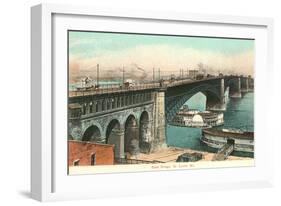 Eads Bridge, St. Louis, Missouri-null-Framed Art Print