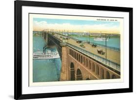 Eads Bridge, St. Louis, Missouri-null-Framed Art Print