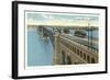 Eads Bridge, Streetcars, St. Louis, Missouri-null-Framed Art Print