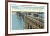 Eads Bridge, Streetcars, St. Louis, Missouri-null-Framed Premium Giclee Print