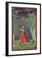 Eager Heroine on Her Way to Meet Her Lover-null-Framed Art Print