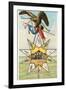 Eagle, Alamo in Star, Texas Liberty-null-Framed Art Print