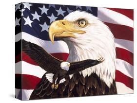 Eagle and Flag-William Vanderdasson-Stretched Canvas