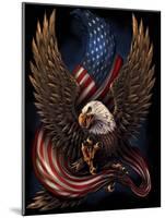 Eagle and Flag-FlyLand Designs-Mounted Giclee Print