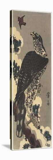 Eagle and Sparrow-Keisai Eisen-Stretched Canvas
