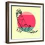 Eagle and Sunset-Lisa Kroll-Framed Art Print