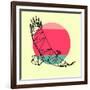 Eagle and Sunset-Lisa Kroll-Framed Art Print