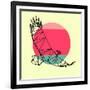 Eagle and Sunset-Lisa Kroll-Framed Art Print