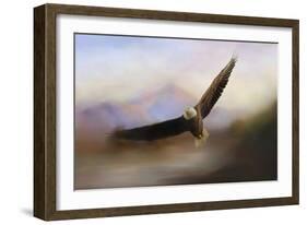 Eagle at the Mountain-Jai Johnson-Framed Giclee Print