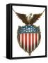 Eagle Atop Shield, 1910-null-Framed Stretched Canvas