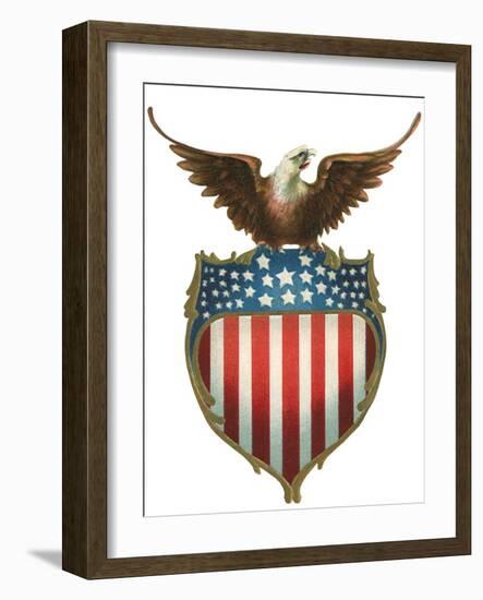 Eagle Atop Shield, 1910-null-Framed Giclee Print