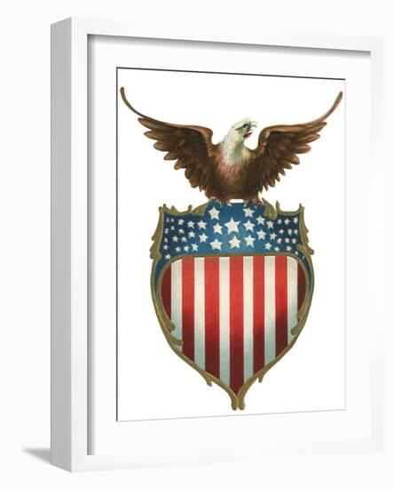 Eagle Atop Shield, 1910-null-Framed Giclee Print