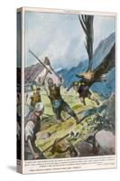 Eagle Attempts Abduction-Vittorio Pisani-Stretched Canvas