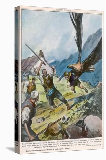 Eagle Attempts Abduction-Vittorio Pisani-Stretched Canvas