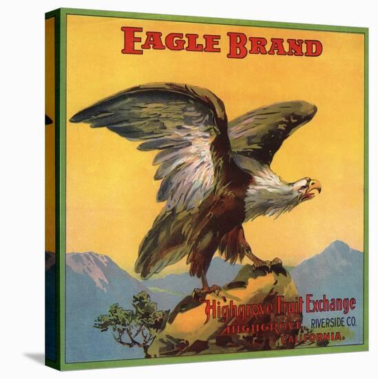 Eagle Brand - Highgrove, California - Citrus Crate Label-Lantern Press-Stretched Canvas