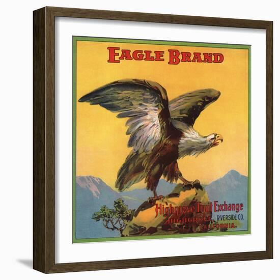 Eagle Brand - Highgrove, California - Citrus Crate Label-Lantern Press-Framed Art Print