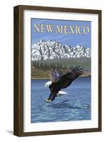 Eagle Diving - New Mexico-Lantern Press-Framed Art Print