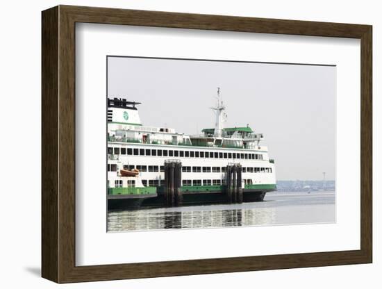 Eagle Harbor, Ferry Arrives Bainbridge from Seattle-Trish Drury-Framed Photographic Print