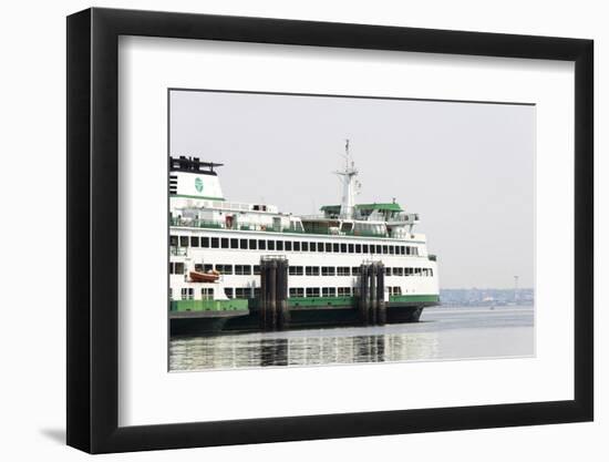 Eagle Harbor, Ferry Arrives Bainbridge from Seattle-Trish Drury-Framed Photographic Print