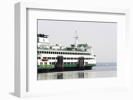 Eagle Harbor, Ferry Arrives Bainbridge from Seattle-Trish Drury-Framed Photographic Print