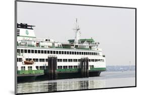 Eagle Harbor, Ferry Arrives Bainbridge from Seattle-Trish Drury-Mounted Photographic Print