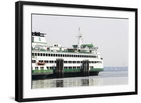 Eagle Harbor, Ferry Arrives Bainbridge from Seattle-Trish Drury-Framed Photographic Print