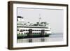 Eagle Harbor, Ferry Arrives Bainbridge from Seattle-Trish Drury-Framed Photographic Print