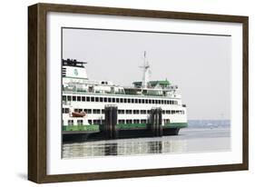 Eagle Harbor, Ferry Arrives Bainbridge from Seattle-Trish Drury-Framed Photographic Print