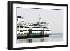 Eagle Harbor, Ferry Arrives Bainbridge from Seattle-Trish Drury-Framed Photographic Print