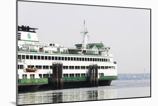 Eagle Harbor, Ferry Arrives Bainbridge from Seattle-Trish Drury-Mounted Photographic Print