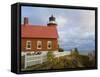 Eagle Harbor lighthouse on Lake Superior, Michigan, USA-Chuck Haney-Framed Stretched Canvas