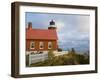 Eagle Harbor lighthouse on Lake Superior, Michigan, USA-Chuck Haney-Framed Photographic Print