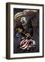 Eagle Holding Flag-FlyLand Designs-Framed Giclee Print