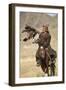 Eagle Hunter Mounted On Mongolian Horse With Female Golden Eagle (Aquila Chrysaetos)-Kristel Richard-Framed Photographic Print