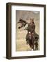 Eagle Hunter Mounted On Mongolian Horse With Female Golden Eagle (Aquila Chrysaetos)-Kristel Richard-Framed Photographic Print