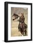 Eagle Hunter Mounted On Mongolian Horse With Female Golden Eagle (Aquila Chrysaetos)-Kristel Richard-Framed Photographic Print