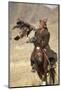 Eagle Hunter Mounted On Mongolian Horse With Female Golden Eagle (Aquila Chrysaetos)-Kristel Richard-Mounted Photographic Print