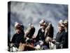 Eagle Hunters at the Golden Eagle Festival, Mongolia-Amos Nachoum-Stretched Canvas